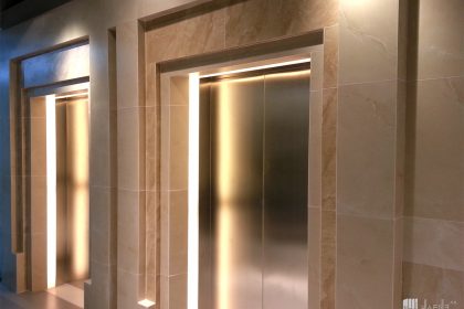 엘리베이터홀 대리석 벽타일